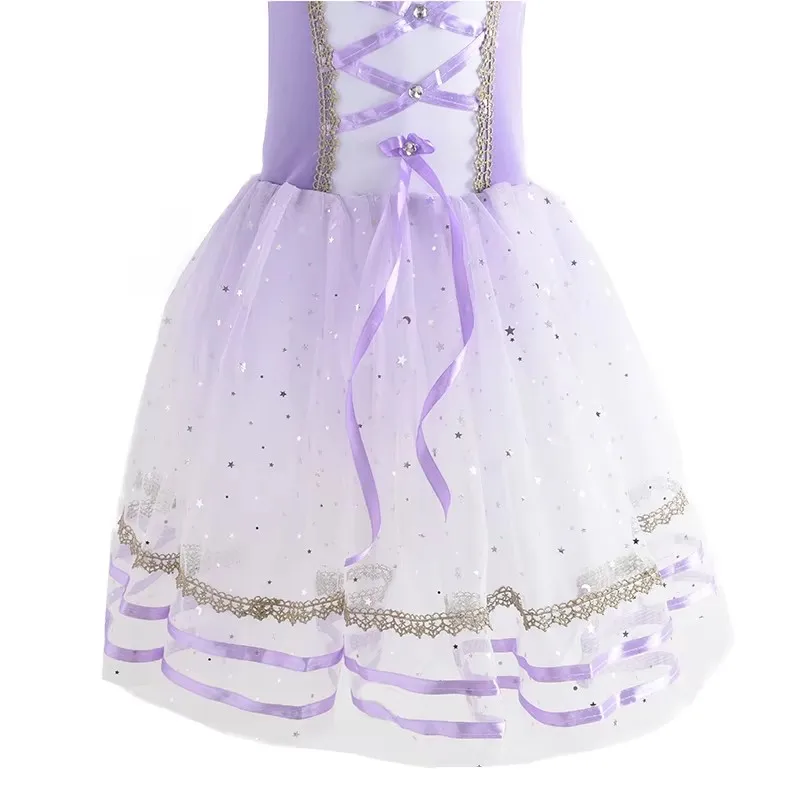 Vestido de tutú de Ballet romántico profesional para niños, ropa de baile, vestido de bailarina del lago de los cisnes, vestido de Ballet de danza moderna para niñas