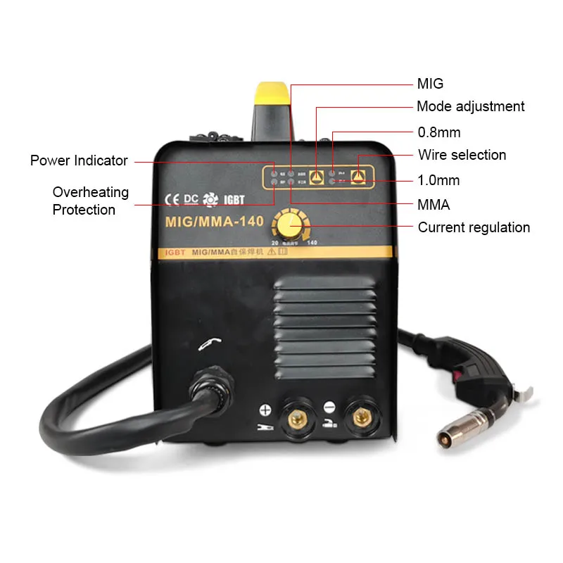 DANCY  Industrial Inverter MIG Welder Soldadora Beginner-Friendly Mig 140 220V New Mma Welding  140A 60% Duty