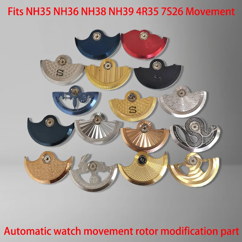 

Модернизированный автоматический ротор с маятником для механизмов NH34, NH35, NH36, NH38, 4R35, 6R, 7S — запчасть для мужских часов