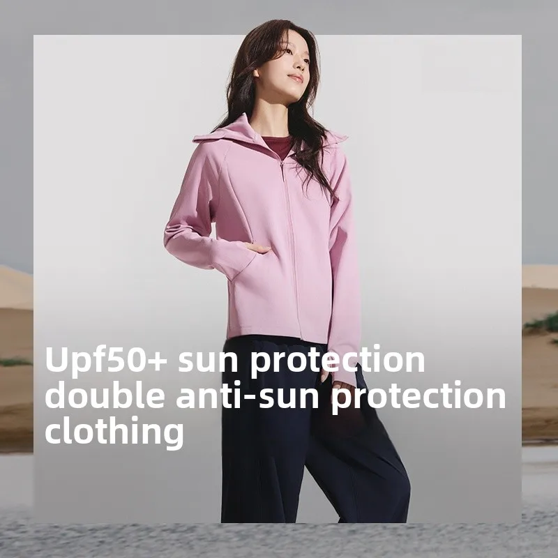 Banana Le Cotton Feel Dames Losse Fitn-kleding Casual bovenkleding UV-bescherming Lente Herfst Seizoen Ritssluiting Lange...