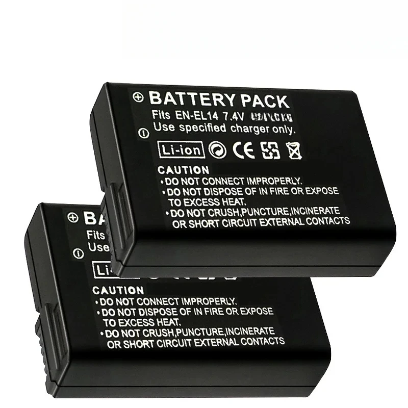 For Nikon P7000 P7100 P7800 P7700 D3100 D3200 D3300 D3400 D3500 D5600 D5100 D5300 1500mah EN-EL14a EL14 CAMERA BATTERY EN-EL14