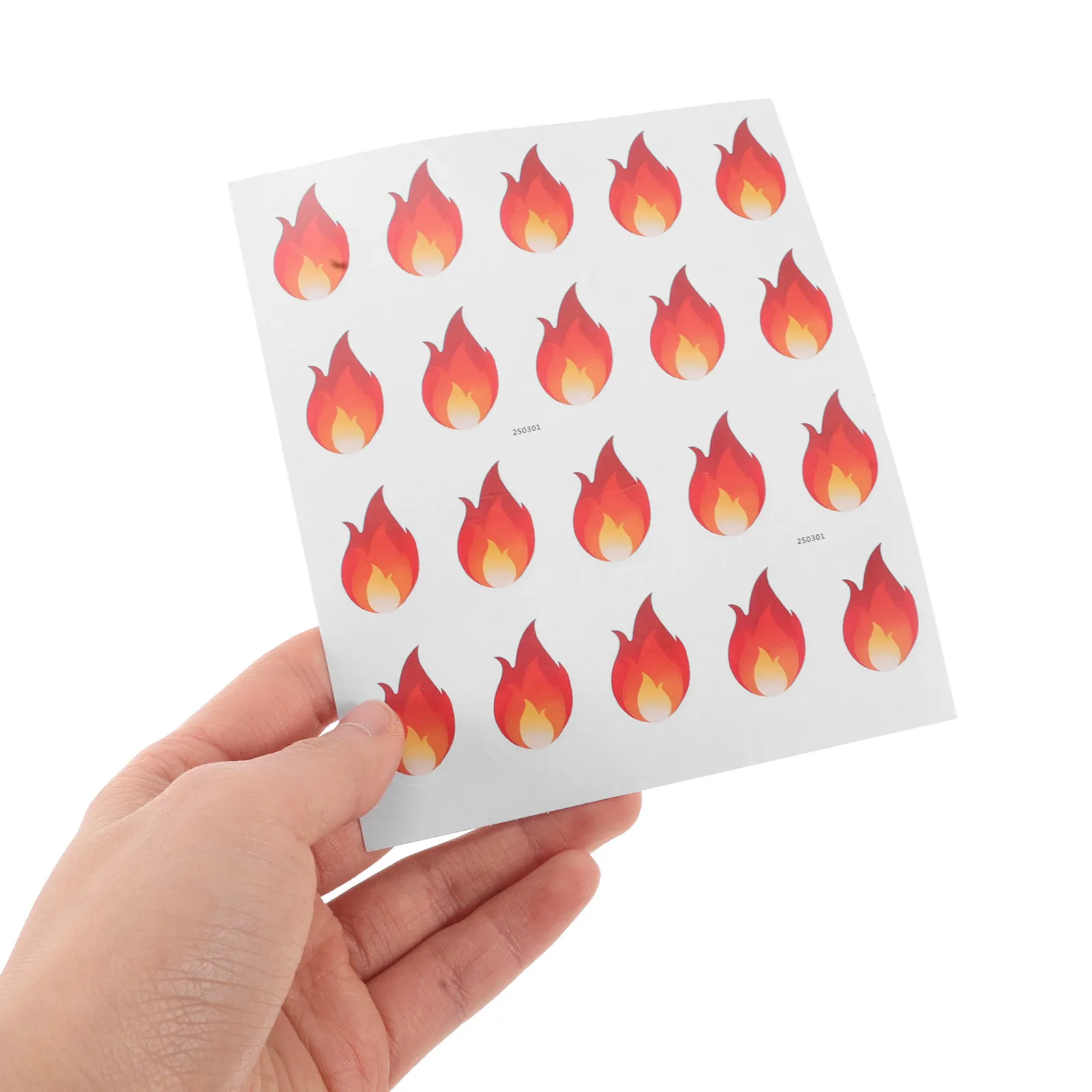 500Pcs Small Flame Stickers High Adhesion Waterproof Flame Decals for Notebooks Planners Jars Containers Spicy Food Warning