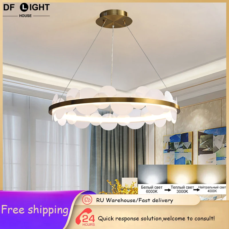 Scandinavian crystal chandelier bedroom ceiling chandelier living room crystal pendant lights 2023 new home decor LED chandelier