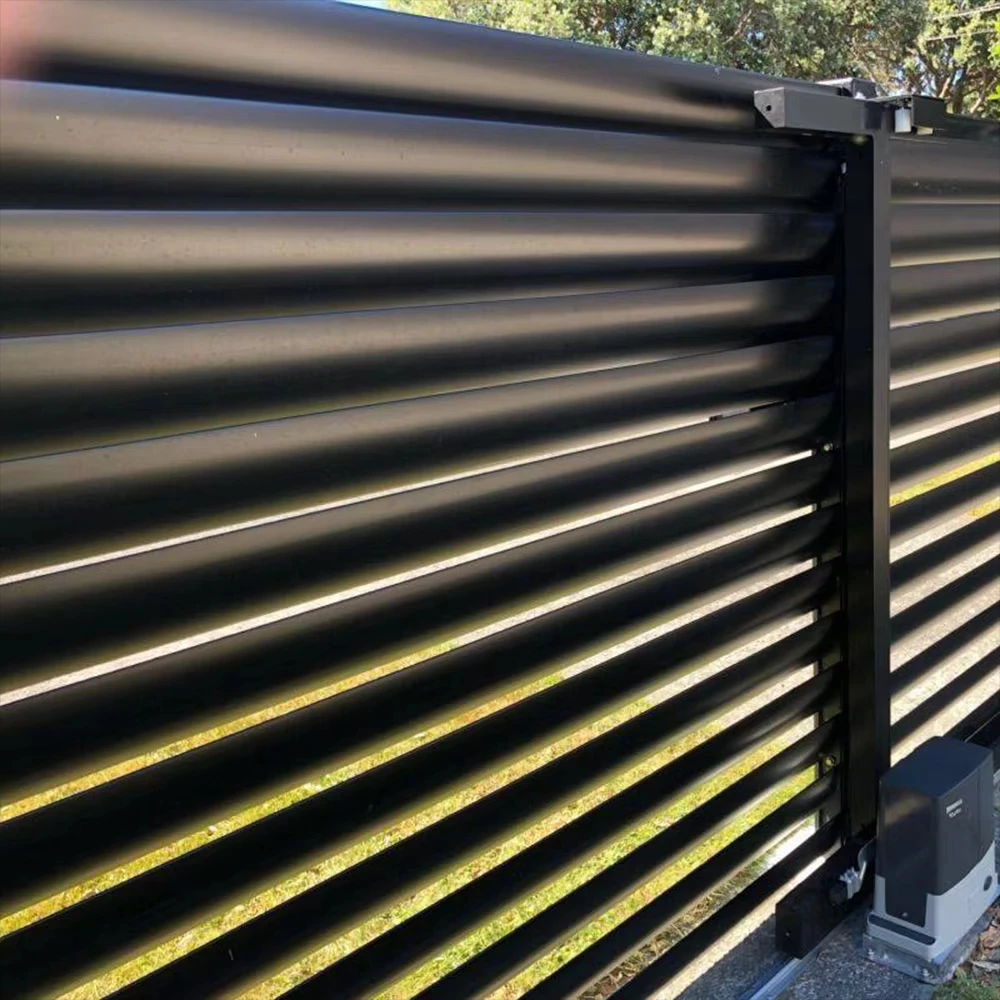 Modern Aluminum Privacy Fence Panels Garden Boundary Wall Fence Louver Fence Outdoor Metal Powder Coated Slat Profiles