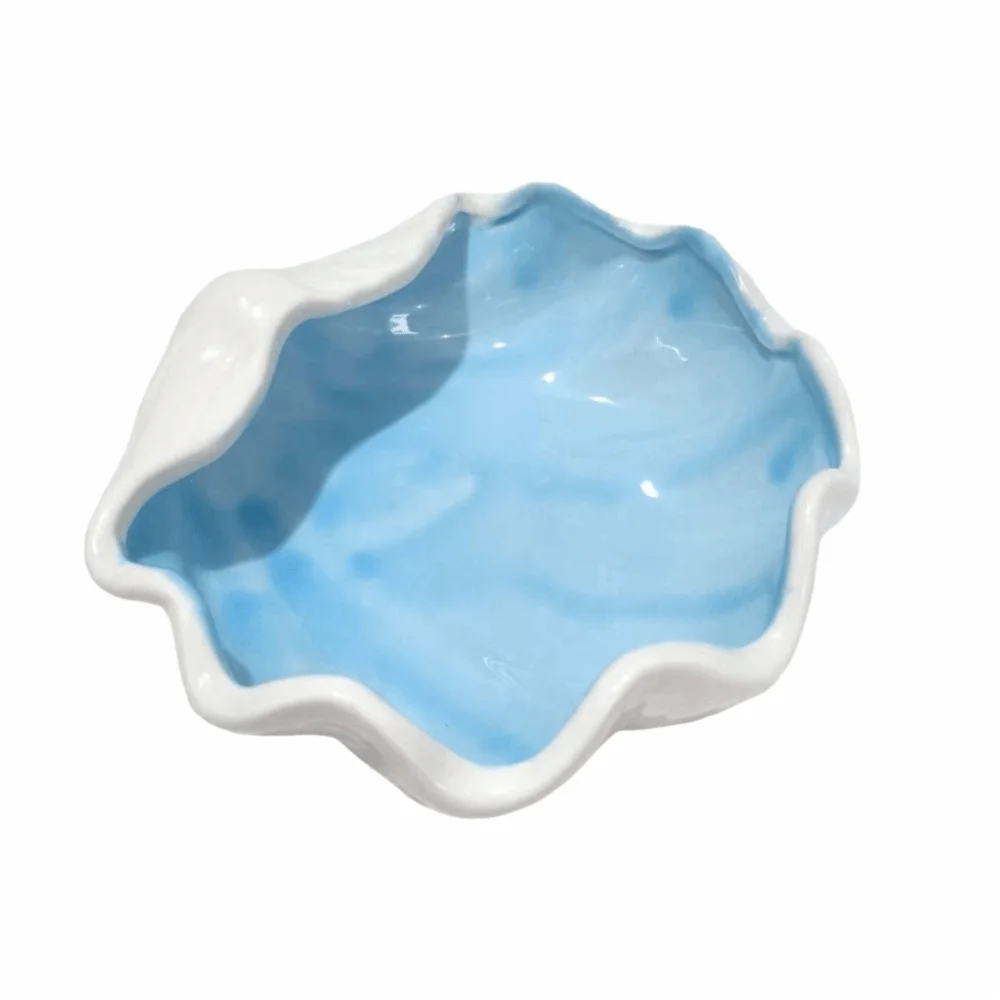 3D Starfish/Shell/Conch Shape Ceramic Jewelry Tray Anti-Scratch Multi-Functional Jewelry Storage Box Space-saving INS