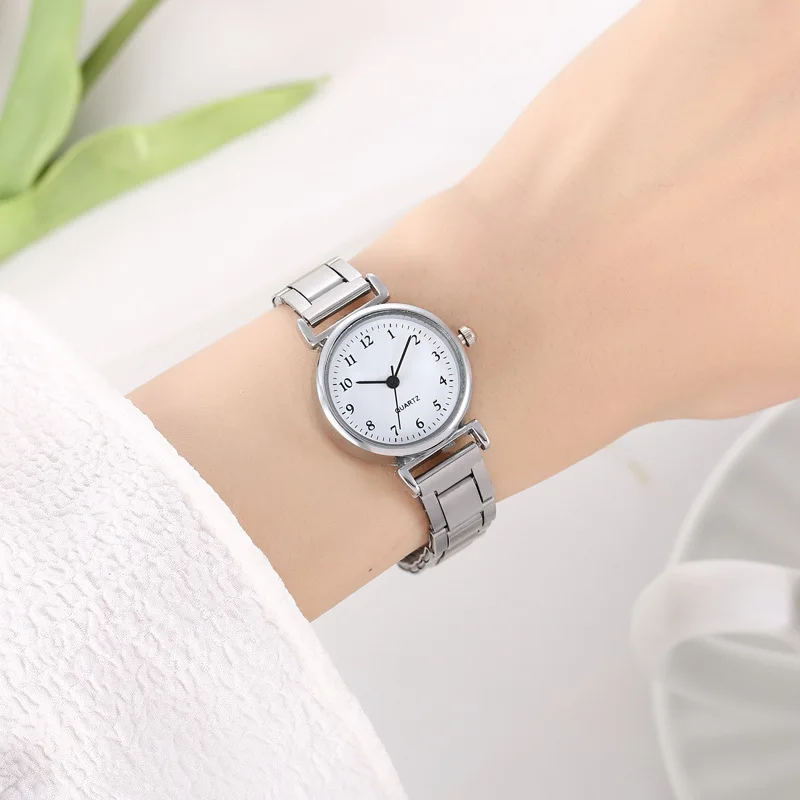 Montres-bracelets de luxe pour femmes, montre à quartz analogique pour dames, bracelet en acier inoxydable, montre numérique décontractée, montre sans fil rapide, mode