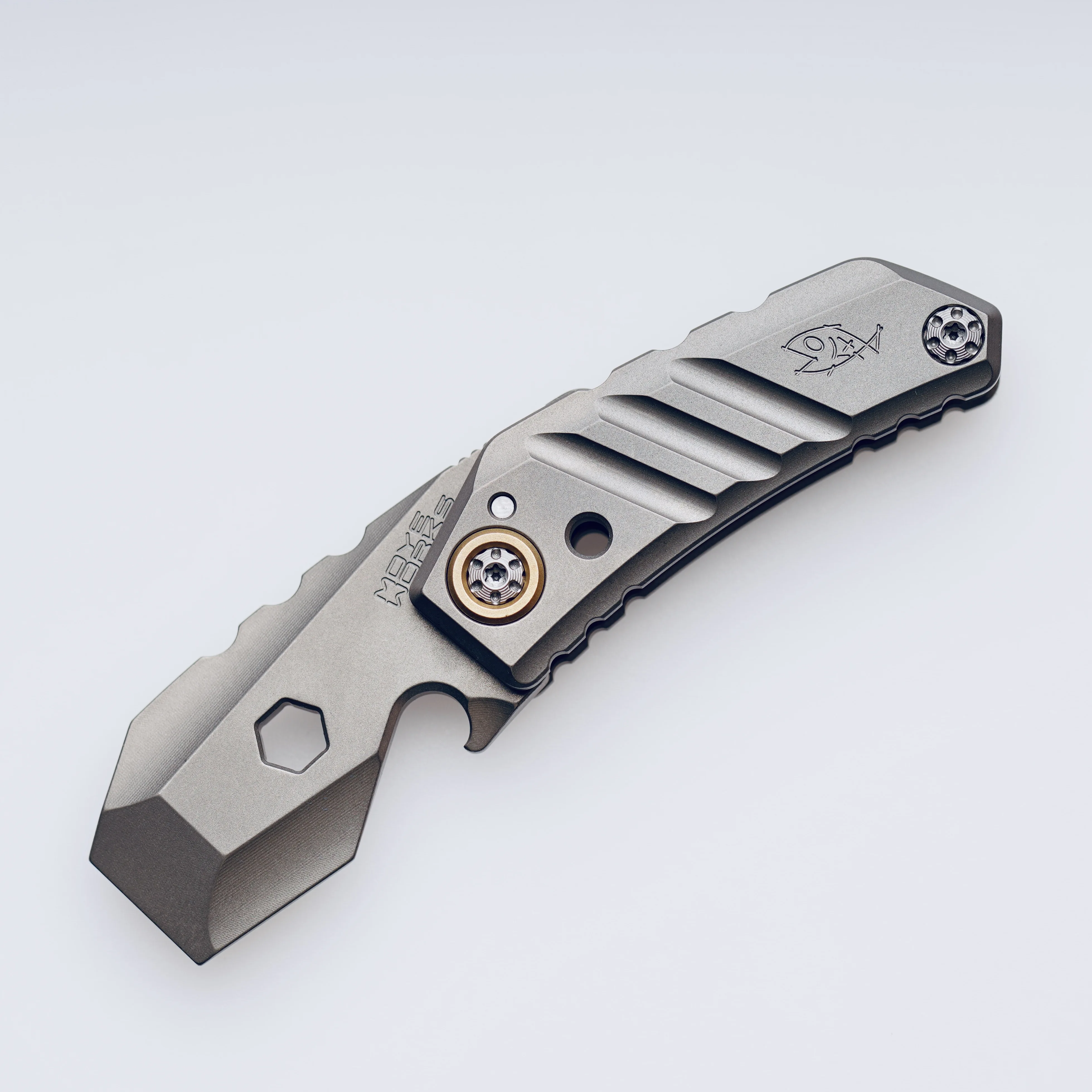 Moyeworks RUISHA พับ Crowbar TC21 Titanium Alloy EDC Multi-Function เครื่องมือขนาดเล็กแบบพกพาเครื่องมือ