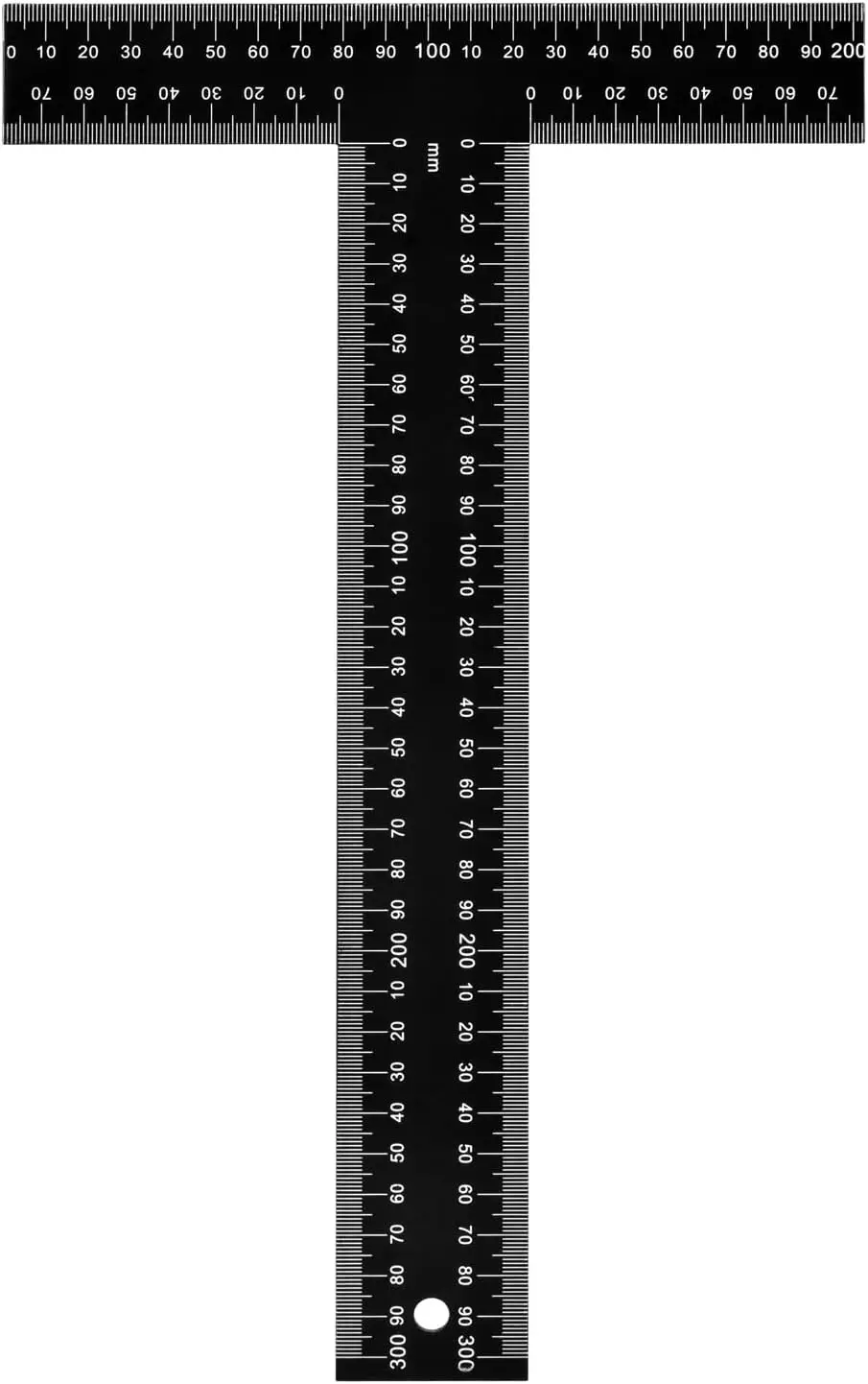 

12 Inch Metal T Square Ruler for Drafting, Architecture & Art, Dual-Scale Inch & mm