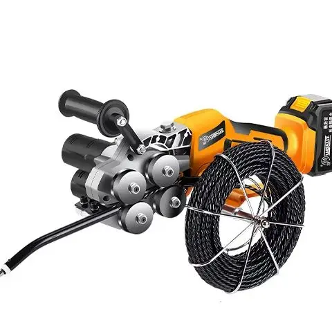 電動ねじ切り機 電気技師用ケーブルクロスワイヤー牽引ツール 充電式リチウム電池式ワイヤーねじ切り機