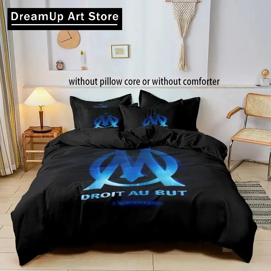 3D Print Fashion M-marseille Logo Bedding Set Boys Girls Twin Queen King Size Duvet Cover Pillowcase Bed boys Adult Bedroom