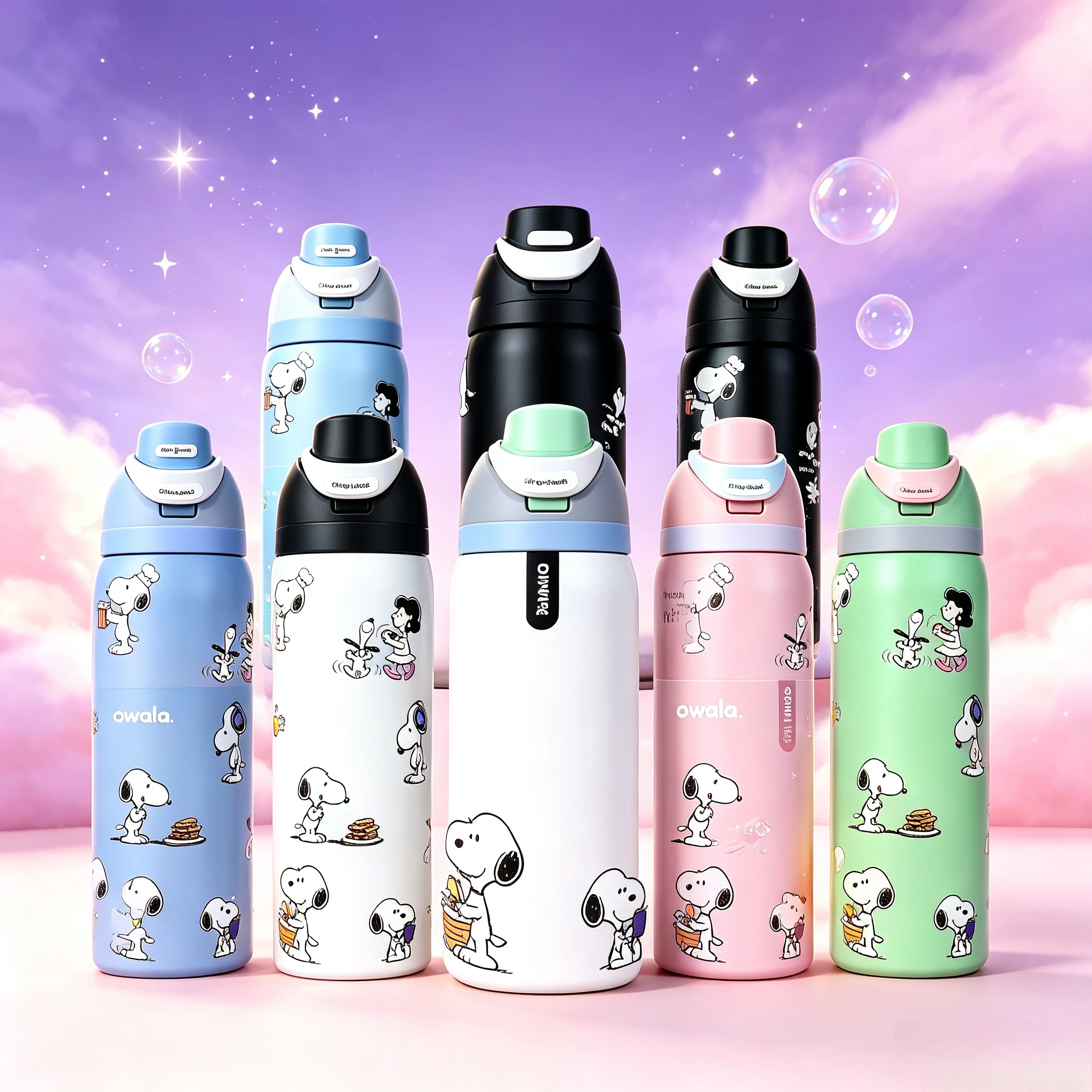 Snoopy Fruit Pattern Stainless Steel Water Bottle Leak‑Proof Portable Travel Sports Thermos Cup Holiday Gift Drinkware