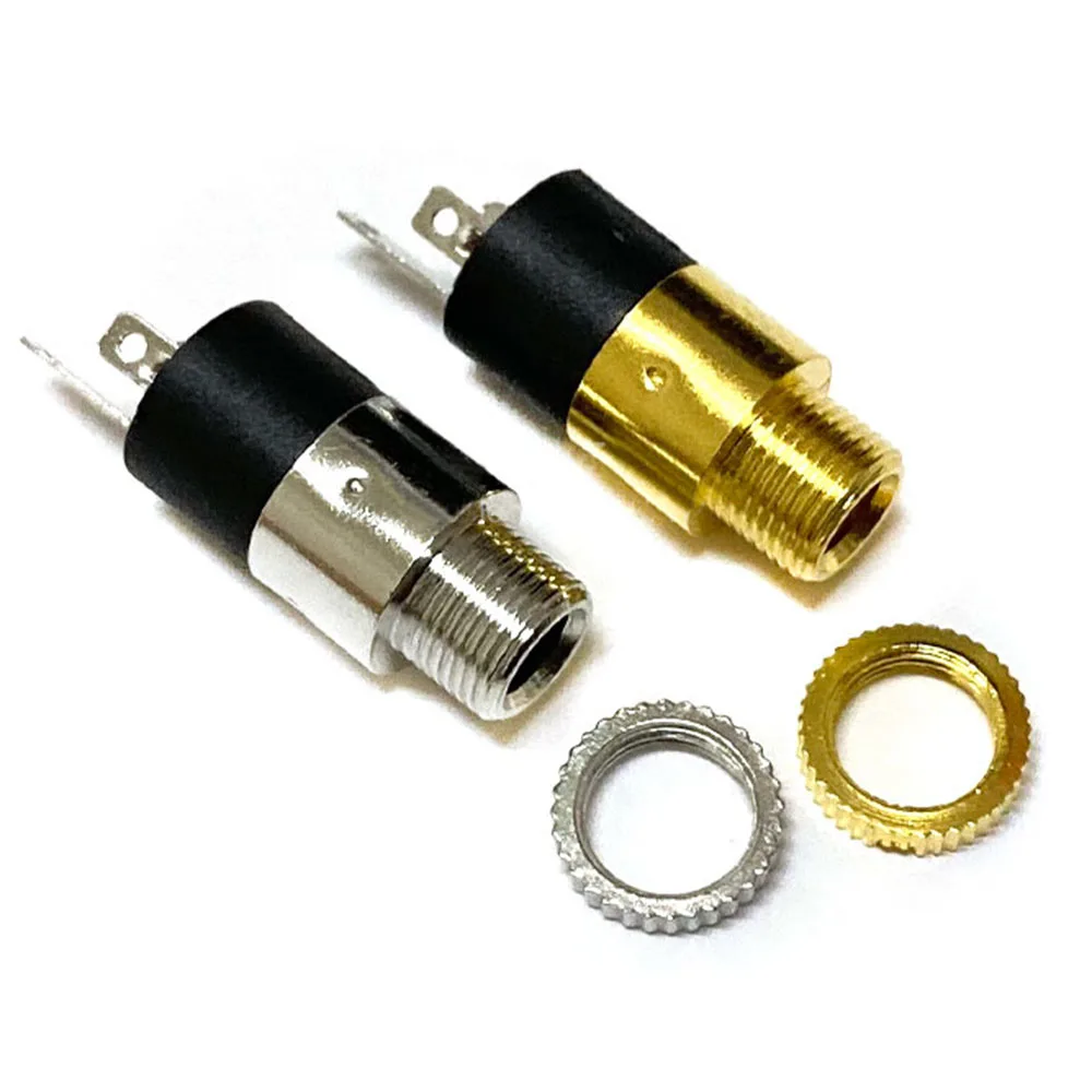 3.5MM Cylindrical Socket PJ-392 Stereo Female Socket Jack With Screw 3.5 Audio Video Headphone Connector PJ392 GOLD PLATED