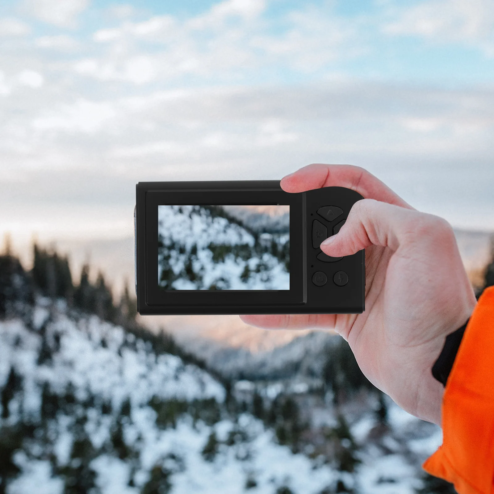 

Portable Compact Digital Camera Ccd Sensor Lightweight Travel School Family Photography Video 16X Recording Type-C Adapter