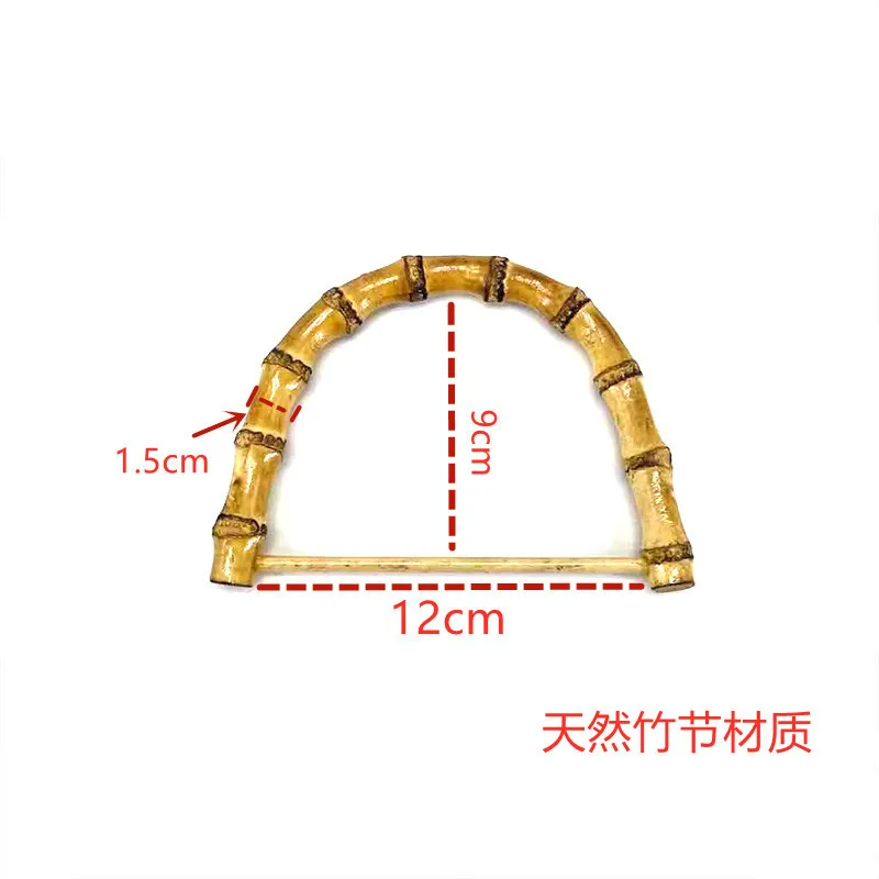 Bolso de mano hecho a mano, 2 piezas, marco de bambú, asas de repuesto