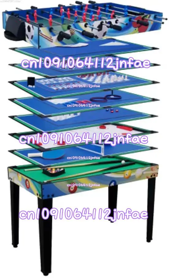Indoor Parent-Child Interactive Playset - 12-in-1 Kids Billiard/Football/Table Tennis Multi-Game Table