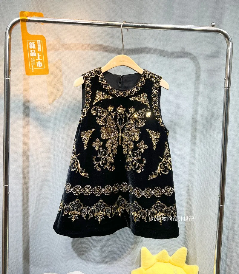 

Chinese Style Retro Elegant Socialite Vest for Women High-end Heavy Embroidery Beaded Sequin Round Neck Sleeveless Vest Jacket