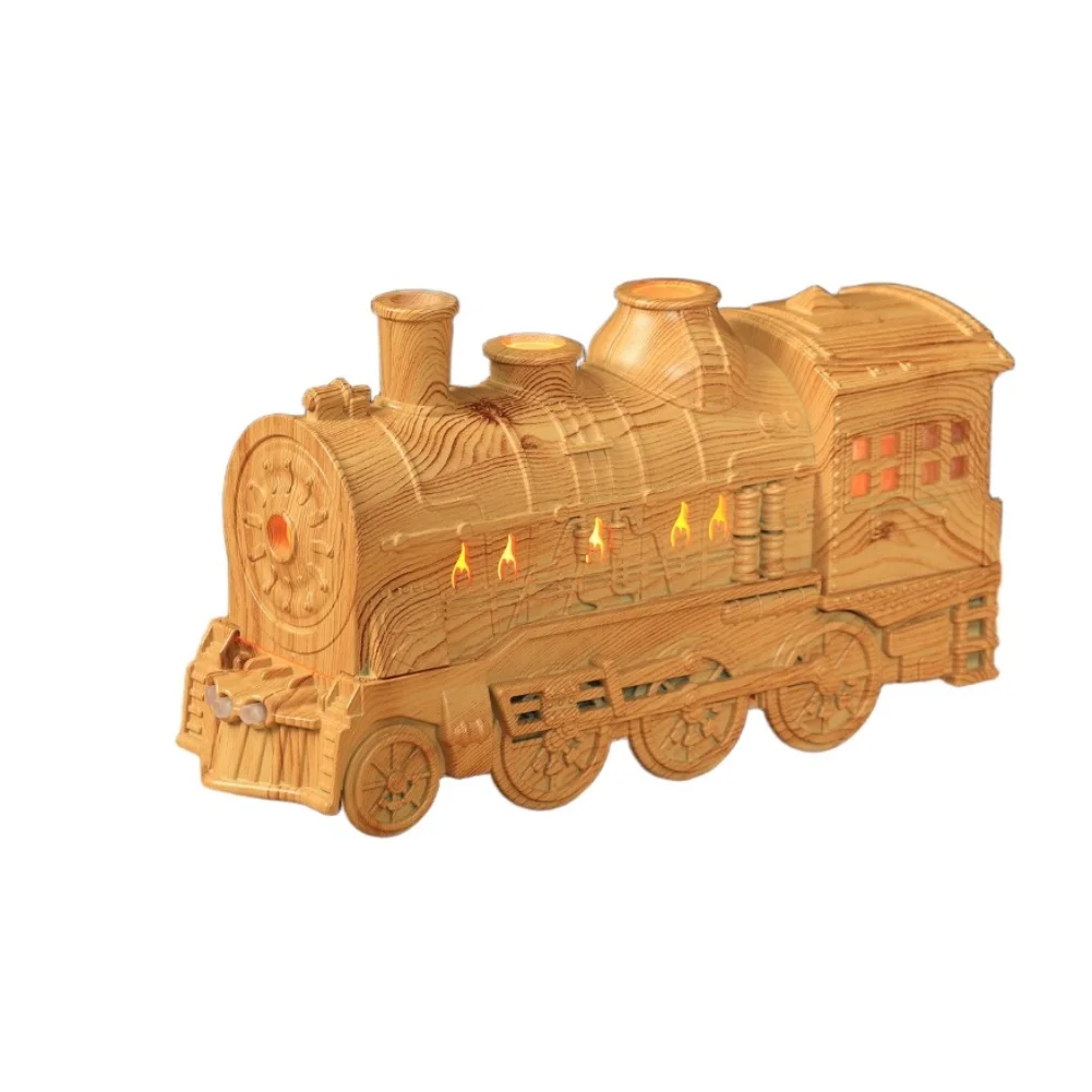 

Диффузор эфирного масла 300 мл Ретро паровой поезд с шеппером, бесшумная работа и красочными огнями для ароматерапии