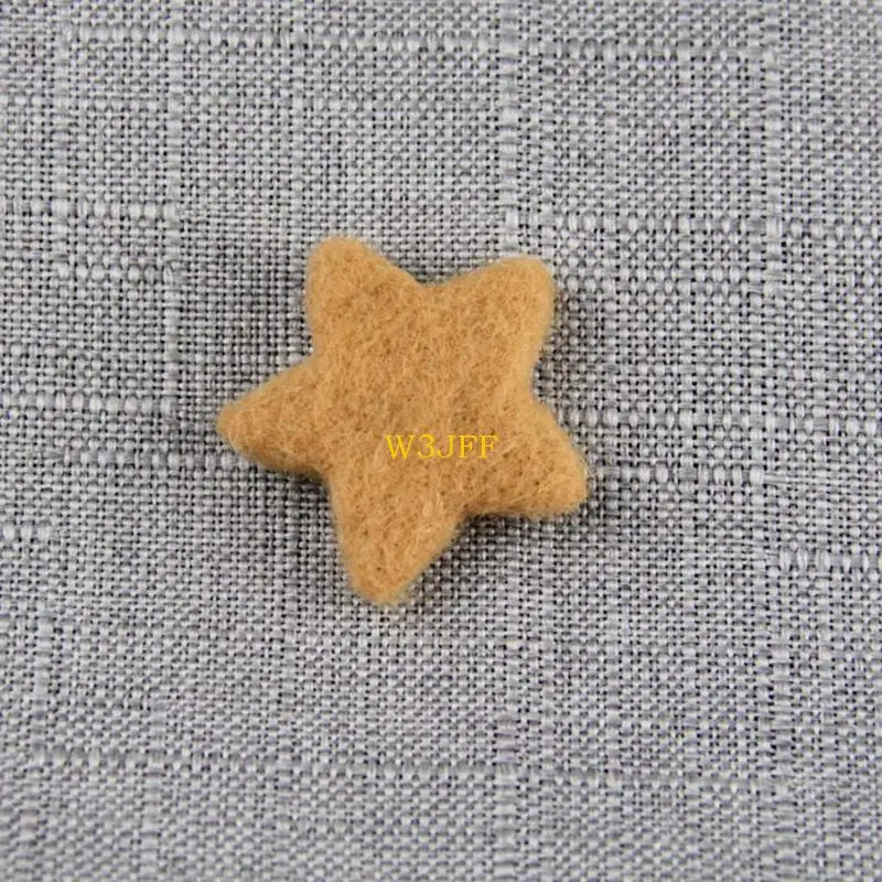 W3JF 5 pièces Mini feutre laine étoiles perles boules bébé nourrissons décorations prise vue Photo