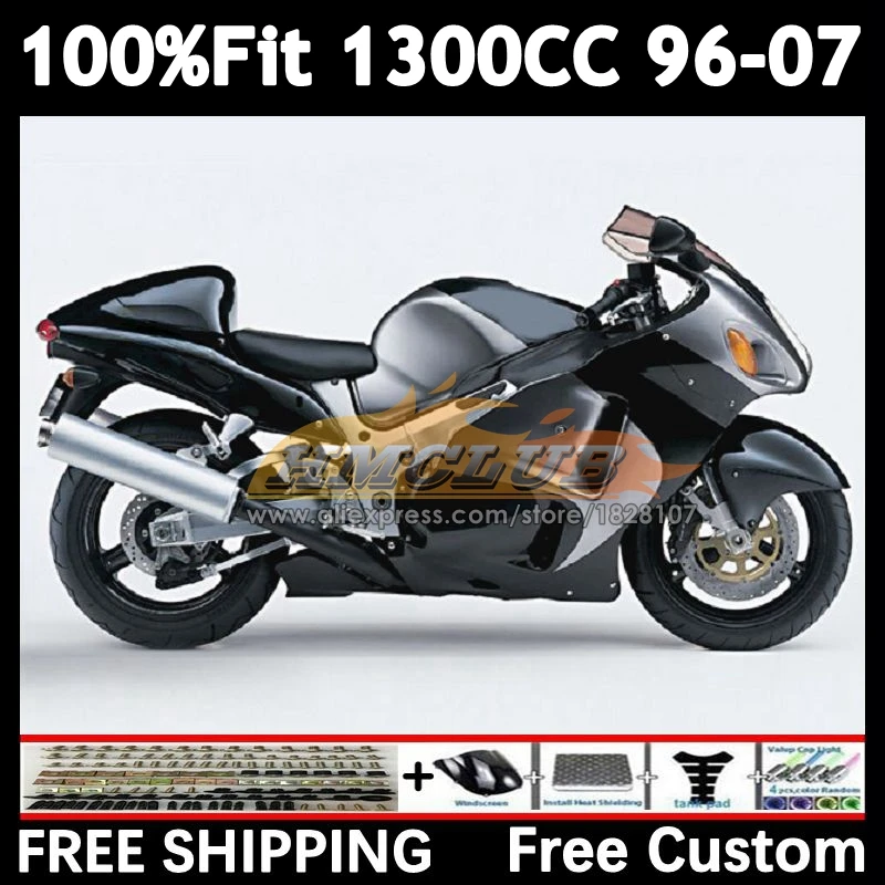 Body For SUZUKI GSXR 1300 silvery blk GSXR1300 Hayabusa 96 97 98 99 00 01 36No.313 GSXR-1300 02 03 04 05 06 07 1996 2007 Fairing