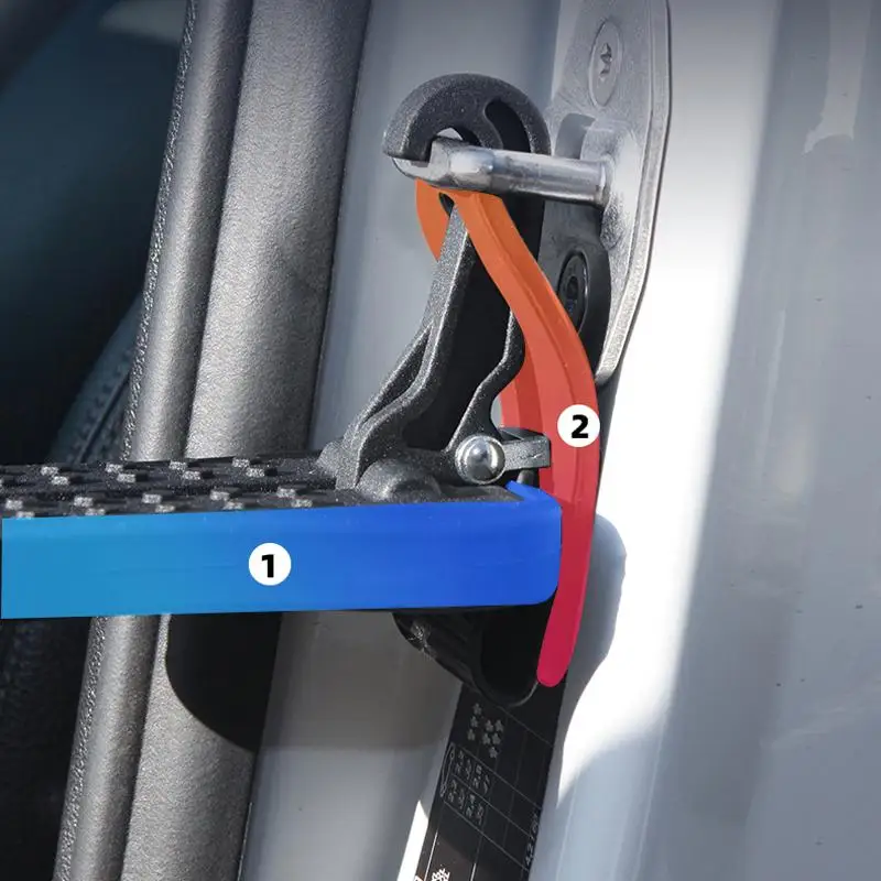 Multifunction Foldable Car Roof Rack Step Car Door Step Universal Latch Hook Auxiliary Foot Pedal Aluminium Alloy Safety Hammer