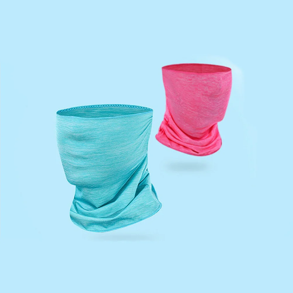 

Ice Silk Outdoor Scarf Face Mask Blue Elastic Sports Bandana Headband for Fishing Cycling Hiking Windproof Neck Protector