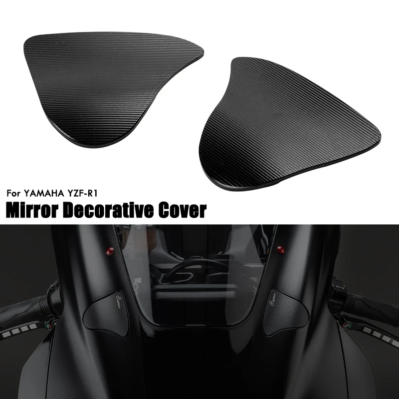 Mirror Hole Decorative Cover Rearview Base baffle Eliminators Cap For YAMAHA YZF-R1 YZF-R1M YZF R1 R1M 2020 2021 2022 2023 2024