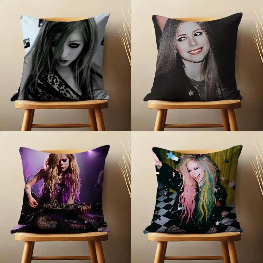 

Singer A-Avril L-Lavigne Punk Throw Pillow Case For 45x45cm,55x55cm,30x30cm For Home Bedroom Decoration And Protector