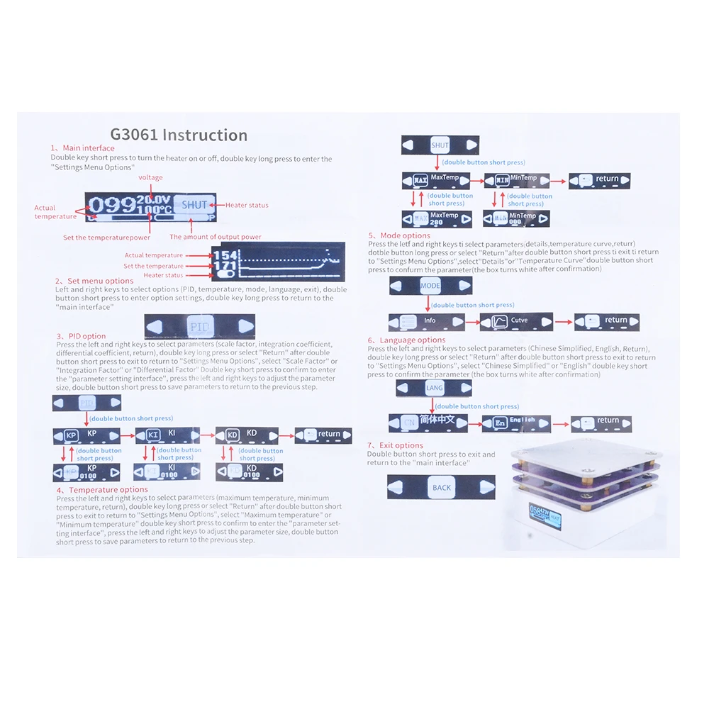 Type-C Mini Hete Plaat PCB SMD Board Soldeerplaat Verstelbare Constante Temperatuur Verwarming Tool Voorverwarmen Station Reparatie Tools