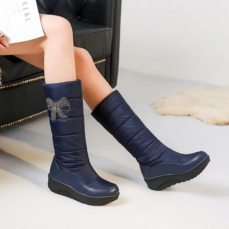 

2026 Winter Thick-soled Warm-Keeping Down-Filled Snow Boots For Women Stylish Lightweight Comfortable And Casual Cotton Shoes