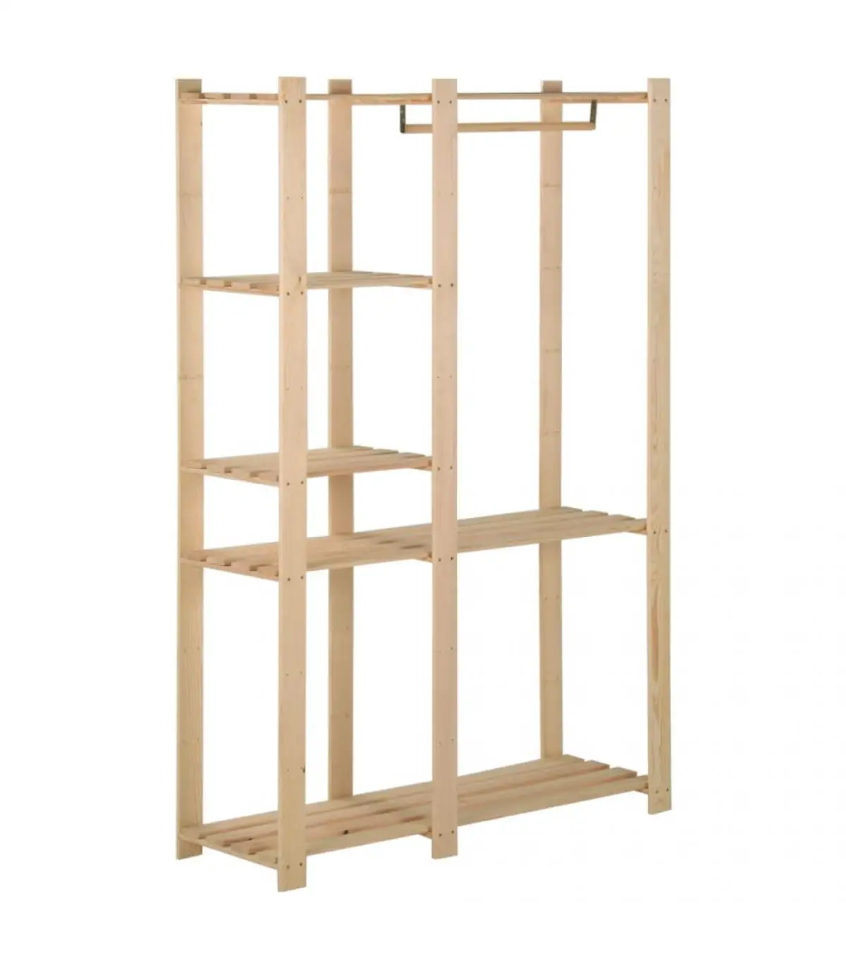 Dressing room and bar hangers solid wood pine clothes rack 110x38x170 cm