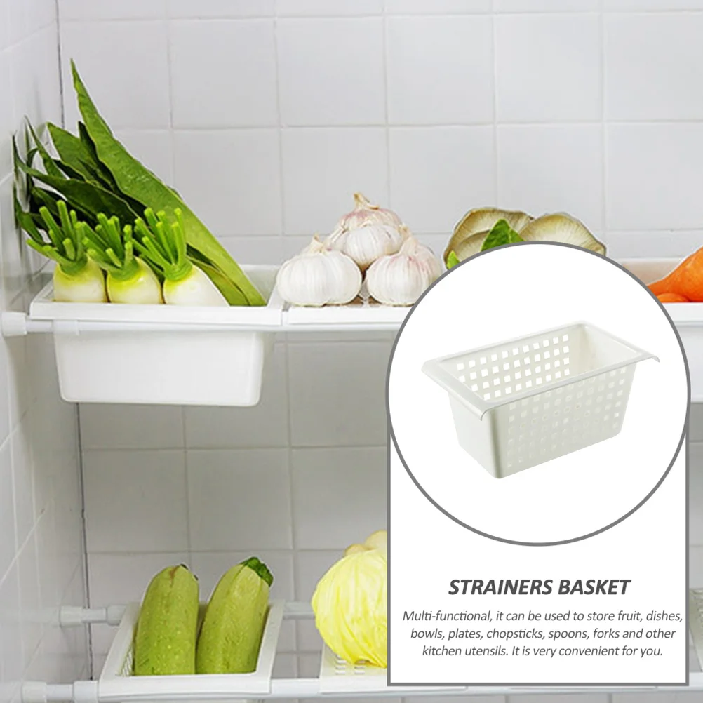 

1Set Kitchen Sink Drain Basket Telescopic Rod Multifuntional Storage Organizer for Fruits Dishes Cutlery Drying Rack Kitchen
