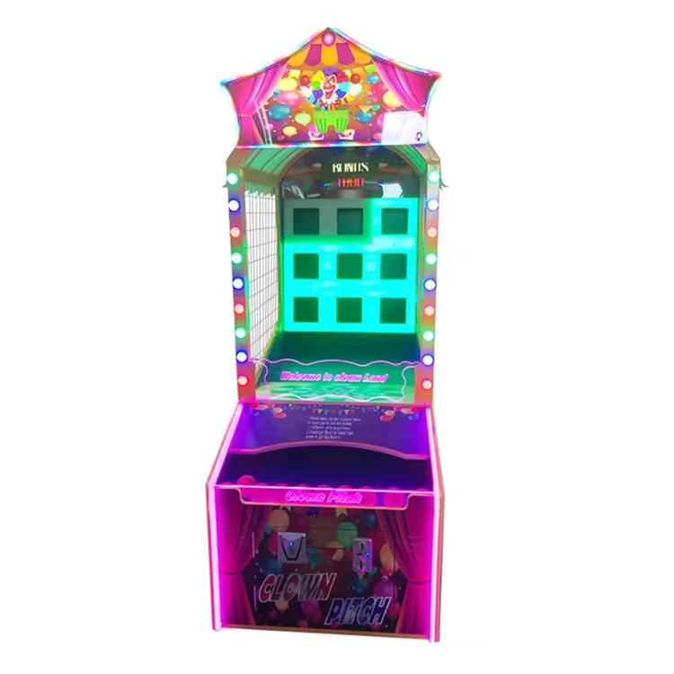 coin ticket exchange magic throwing ball pitching game machine