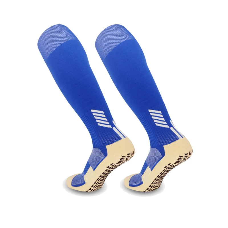 Long Tube Anti-Slip Soccer Socks Knee High Adults Kids Silicone Suction Cup Towel Bottom Football Hockey Grip Socks Extra Size