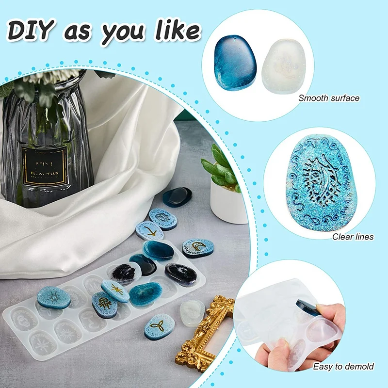 الراتنج قالب الساحرة رون الراتنج قالب رمز رون رسالة قالب من السيليكون لتقوم بها بنفسك رمز كلمة