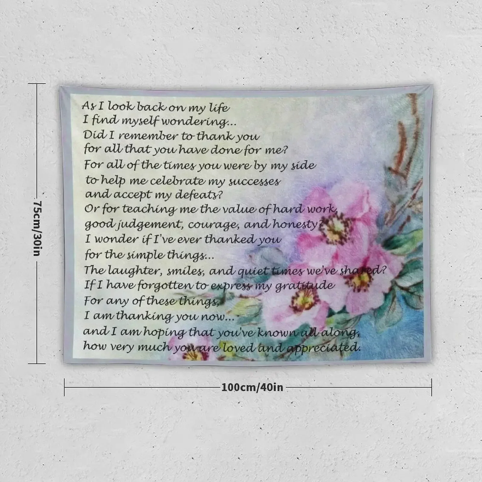 Mother's Day Poem Tapestry Home Decoration Accessories Room Decoration Aesthetic Tapestry