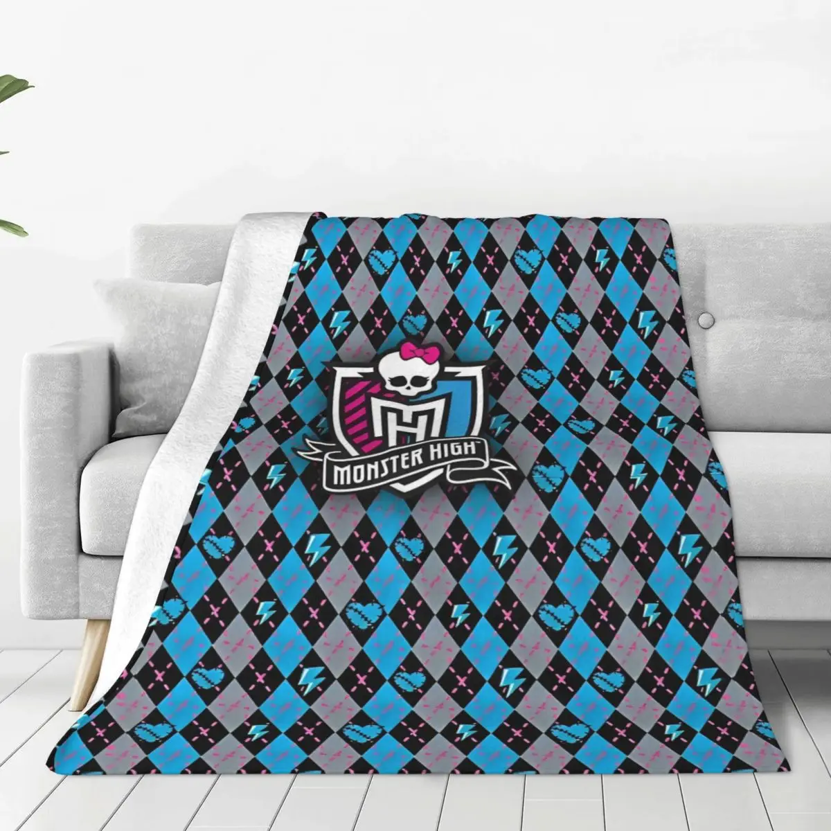 

Cartoon Anime Monster High Blankets Fleece Spring Autumn Multifunction Ultra-Soft Throw Blanket for Sofa Office Bedding Throws