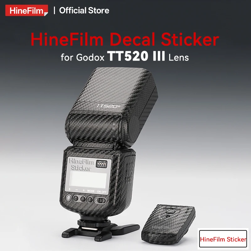 

Hinefilm Skin for Godox TT520 III Flash Skin Camera Flash Sticker TT520III Speedlight Premium Decal Skin TT 520 III Protector