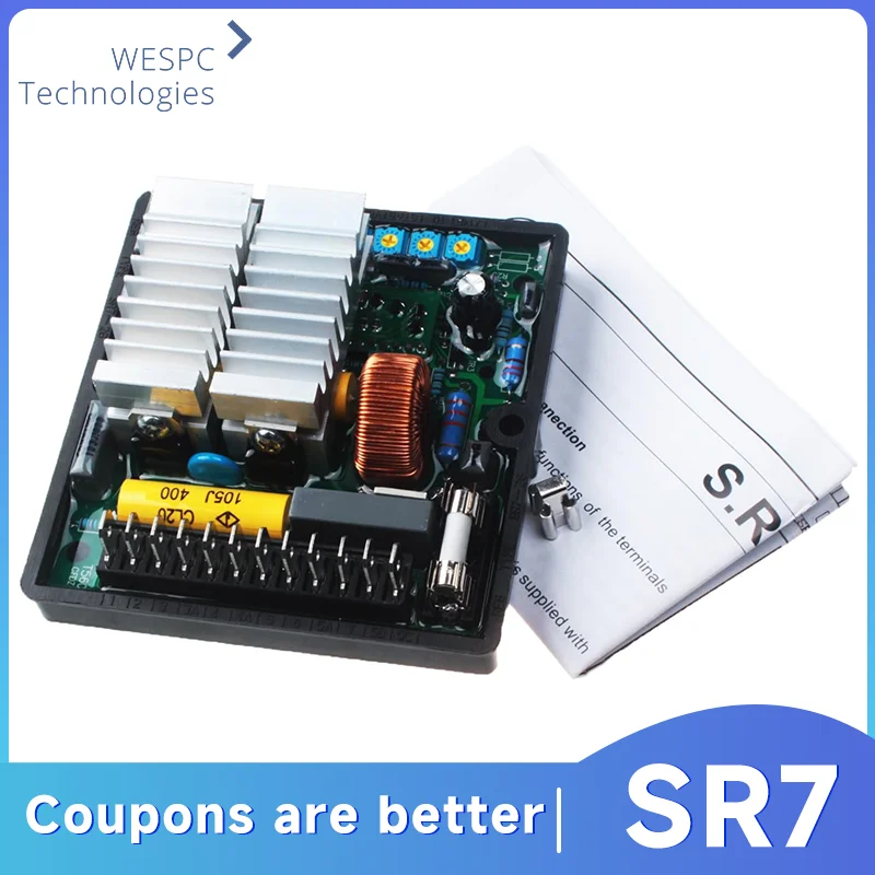 

AVR SR7 Automatic Voltage Regulator Stabilizer SR7-2G Alternator Control Module for Mecc Alte Generator Parts