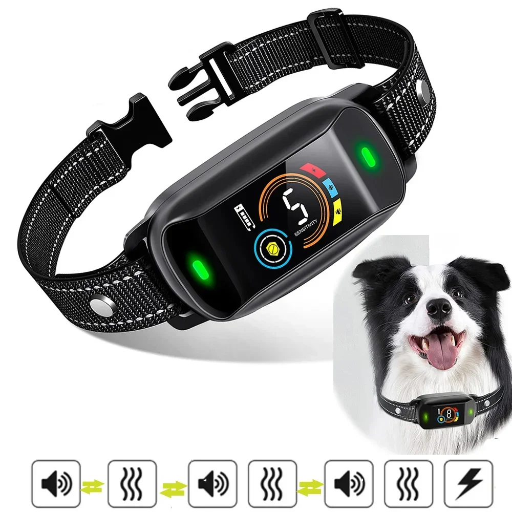 Upgrade Pet Anti Barking Device Automatic Bark Control Collar Dog Training Shock Collar Rechargeable Waterproof Collar for Dogs