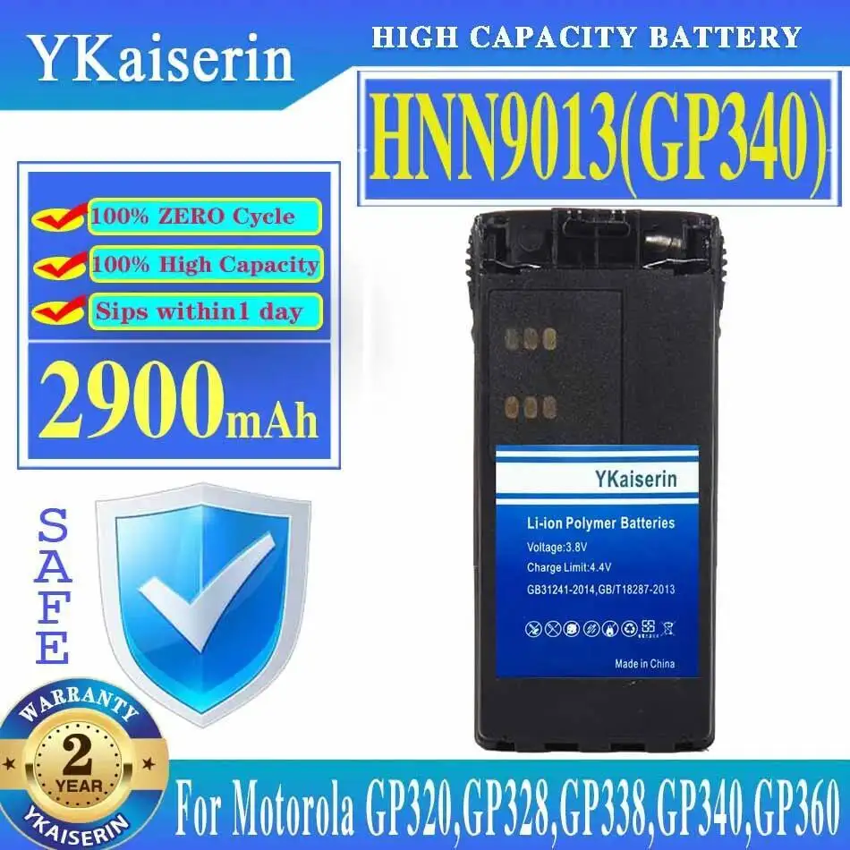 

Walkie Talkie Battery HNN9013 GP340 2900Mah For Motorola Moto GP320 GP328 GP338 GP360 GP380