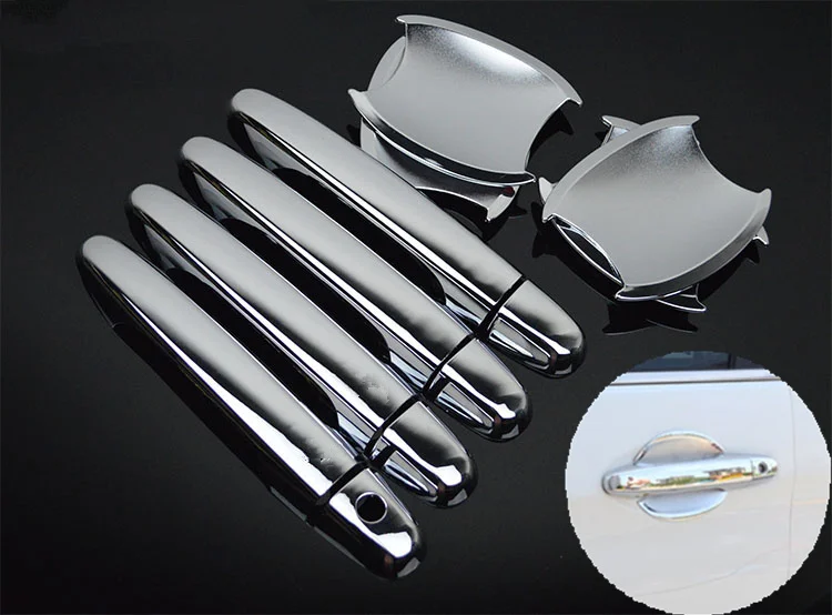 

FUNDUOO For Honda CR-V CRV 2012 2013 2014 2015 2016 New Chrome Door Handle + Cup Bowl Covers trim Styling Car Accessories