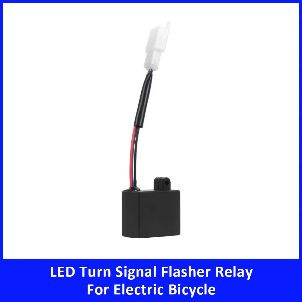 12V 48V 60V LED Turn Signal Light Flasher Relay for E-Bike Electric Scooter 3 Wire Positive Control Blinking Relay Replacement