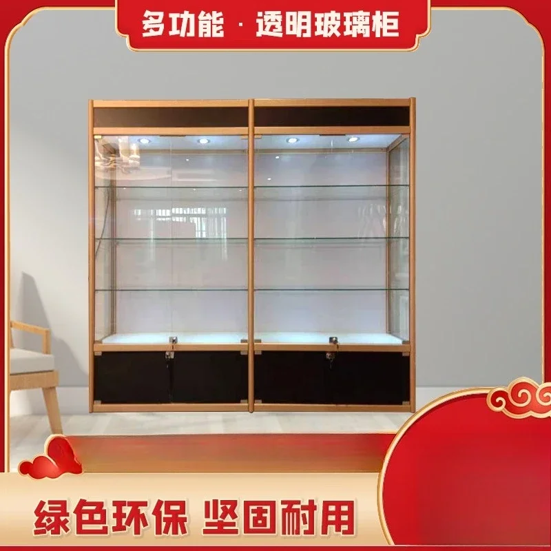 Tobacco, wine and tea gifts Sample display case Trophy medal display case model Antique glass Transparent