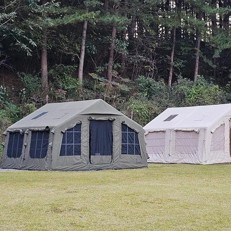 Inflatable Camping Tent, 210g Polyester-Cotton 5-6 Person, Waterproof Air Tent