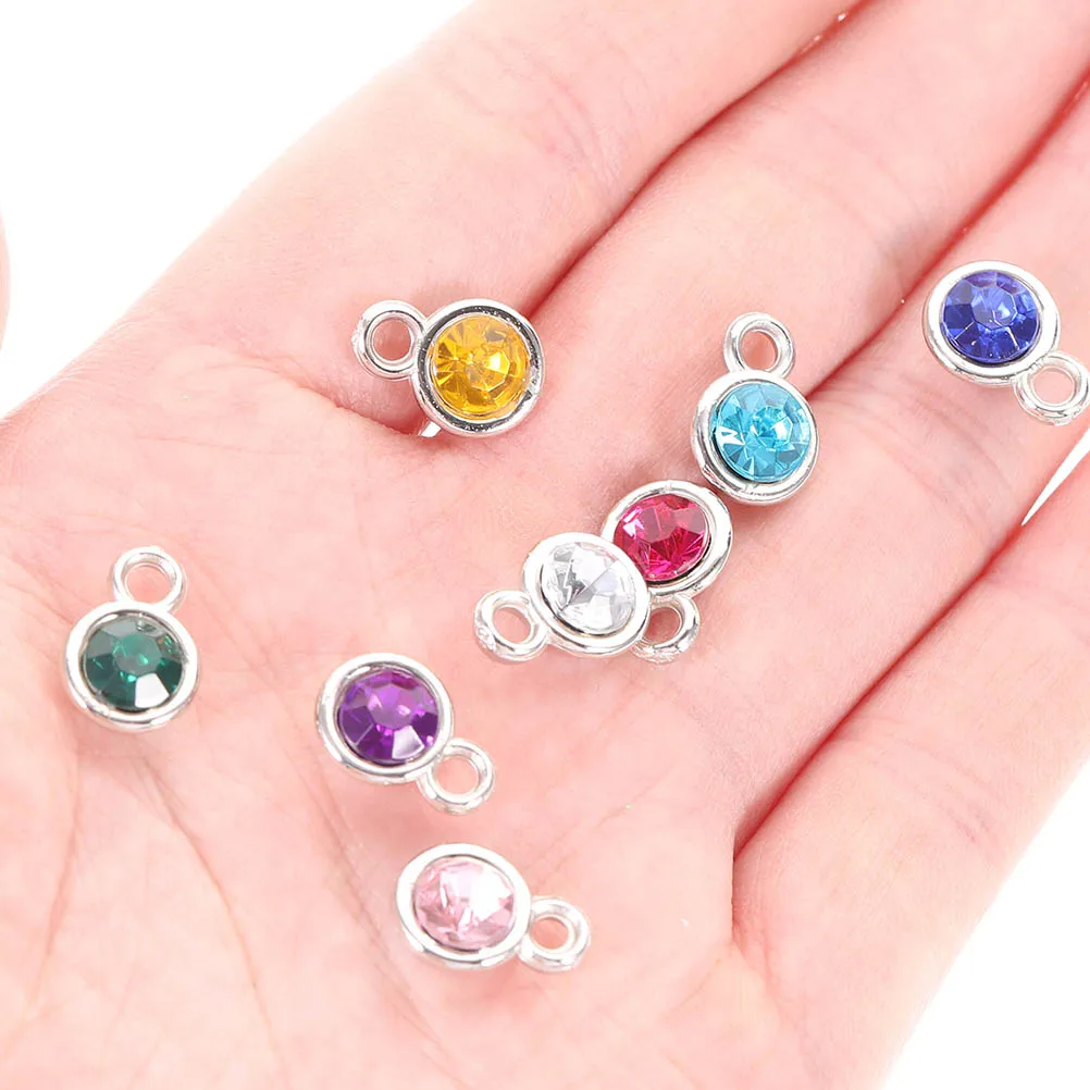

100 Pcs Jewelry Gem Pendant Bracelet Charms for Making Keychain Necklace Earrings