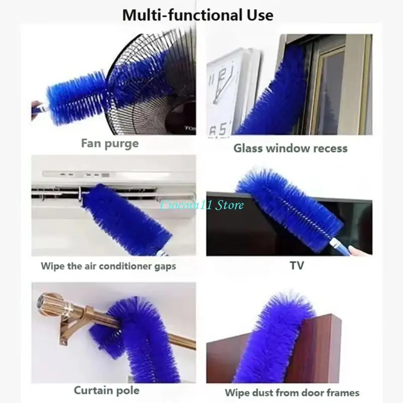 Y1UB Fan Cleaning Brush Set of 2 with Bendable Wire Long Bristles for Outlet Louvers, Dashboard Louvers and Daily Dusting