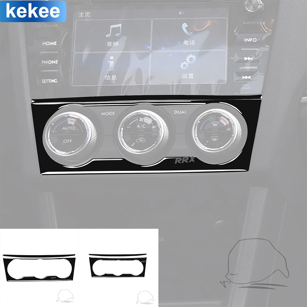 

For Subaru Impreza XV Crosstrek 2012-2017 Center AC Control Panel Tuning Cover Soft Piano Black Sticker Car Interior Accessories