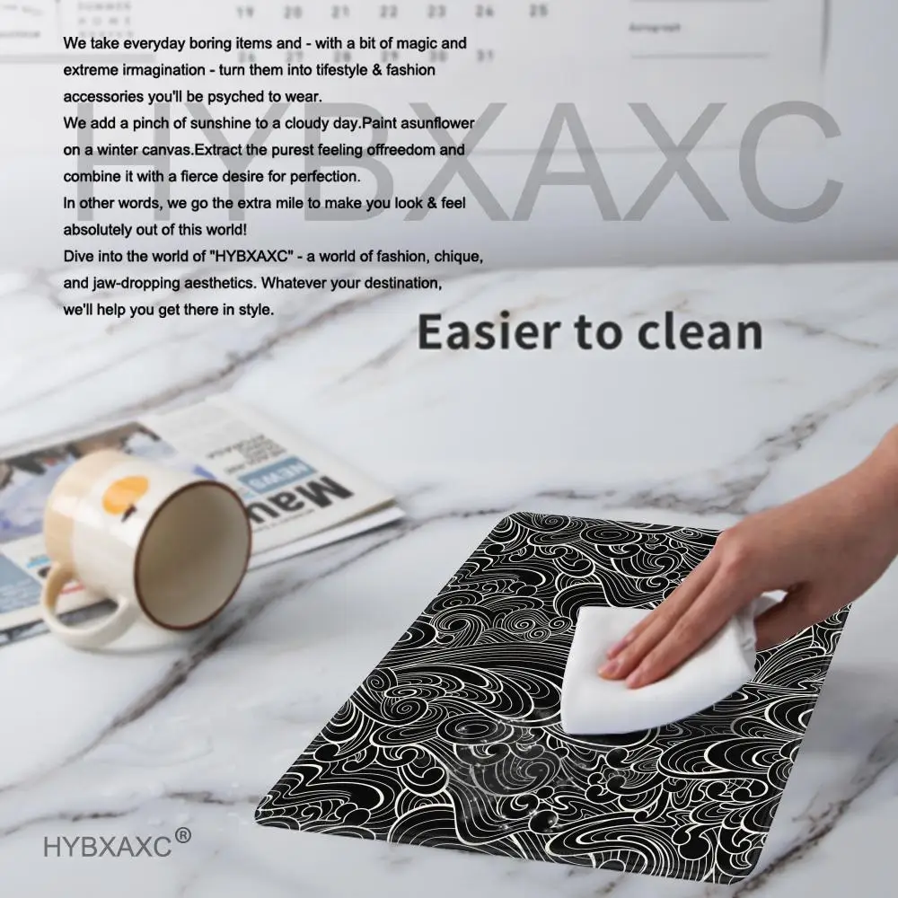 45x40 Mouse pad Line Art Gaming mats gamer PC Computer Keyboard Wave Desk mat office interior accessories Rubber Anti-slip rug