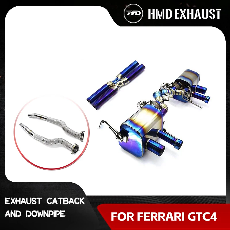 

Даунпайп HMD из нержавеющей стали для Ferrari GTC4 Lusso с теплозащитным экраном Ti Catback Высокоточная выхлопная система