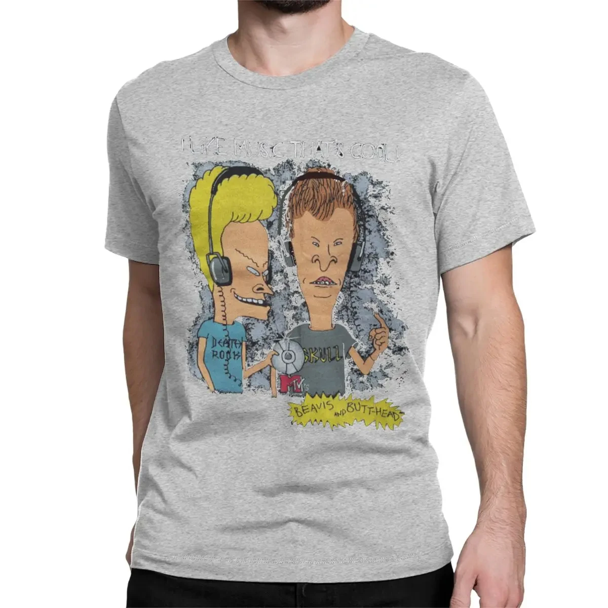 Men Women\'s T-Shirt Beavis And Butthead Novelty Pure Cotton Tees Music Cartoon BB T Shirts Round Neck Clothes Big Size